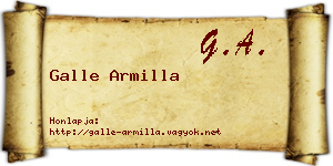 Galle Armilla névjegykártya